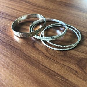 Faux Gold Bangle Bracelets